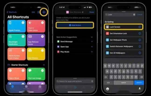 大安镇苹果14锁屏维修店分享iPhone14升级iOS16.4后如何创建锁屏快捷方式 